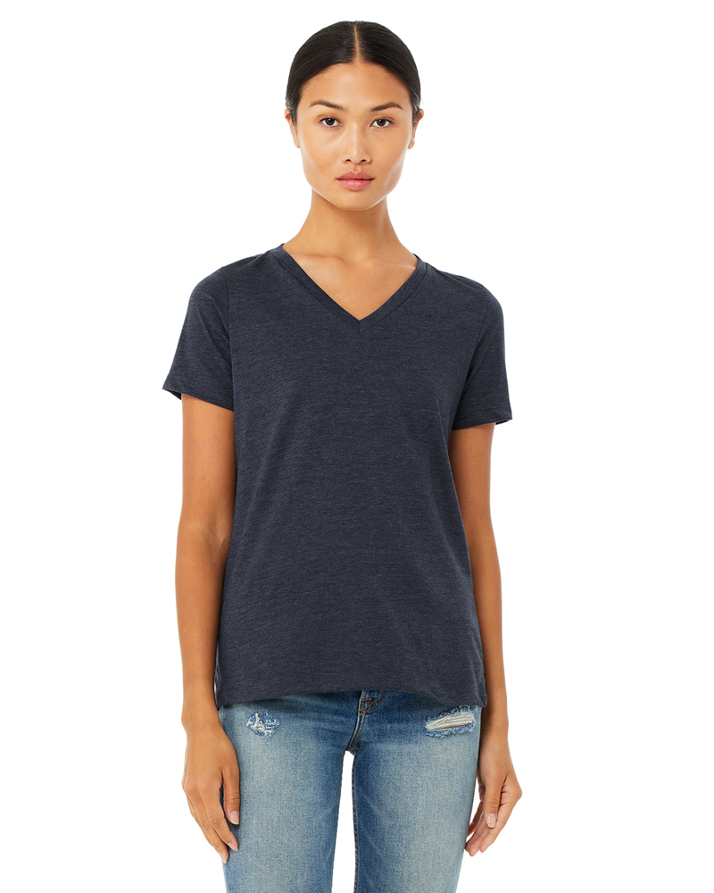 Bella + Canvas 6405 Ladies' Relaxed Jersey V-Neck T-Shirt Front Fullsize"