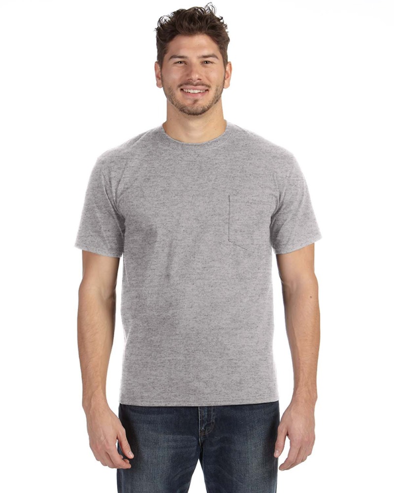 anvil 783an adult midweight pocket t-shirt Front Fullsize