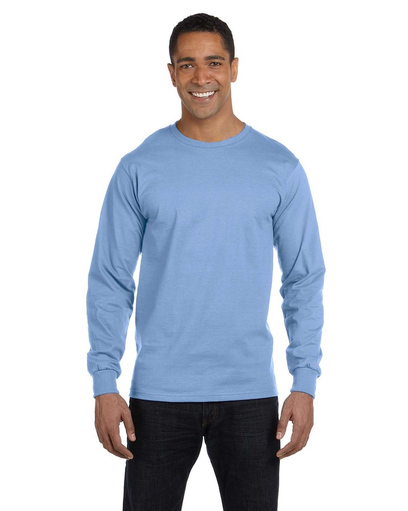 Hanes 5186 Adult Long-Sleeve Beefy-T® Front Fullsize"