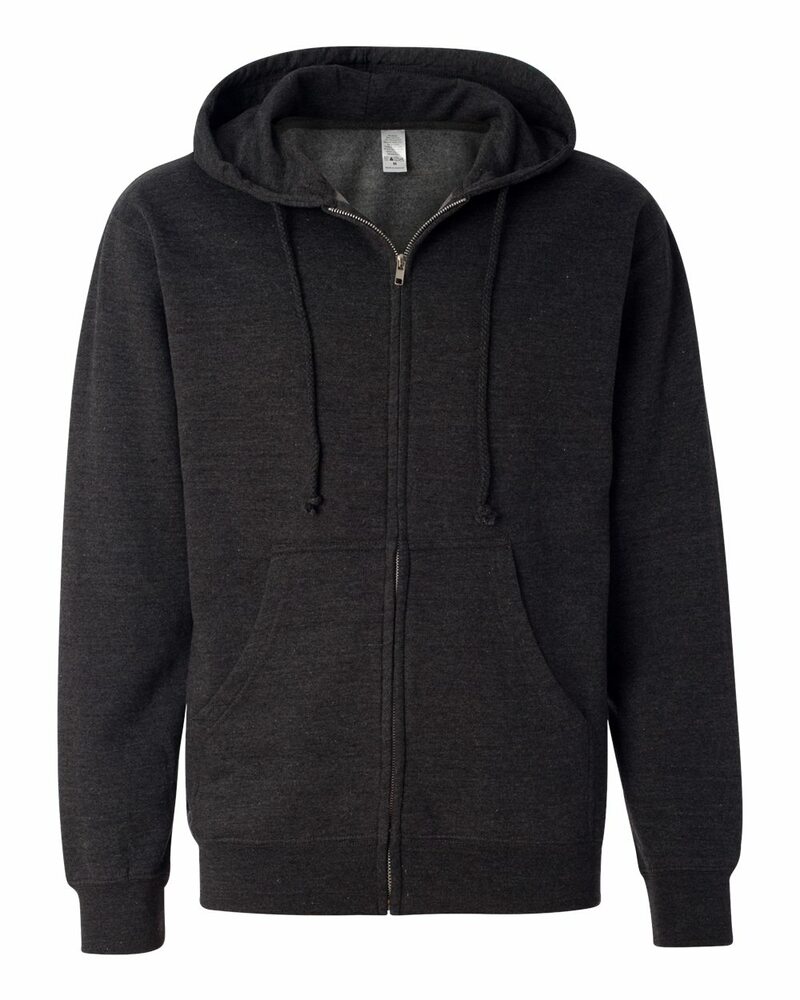 independent trading co. ss4500z midweight full-zip hooded sweatshirt Front Fullsize