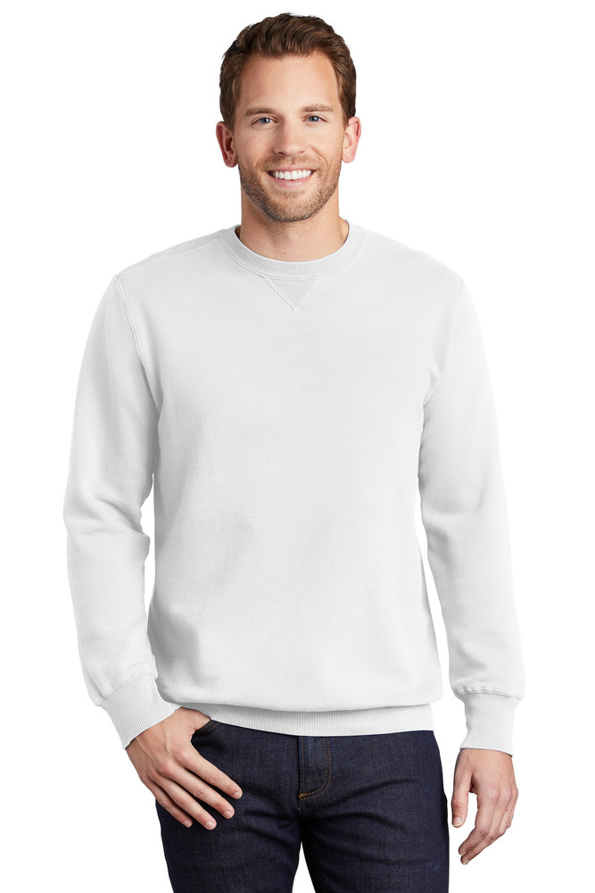 port & company pc098 beach wash ® garment-dyed crewneck sweatshirt Front Fullsize