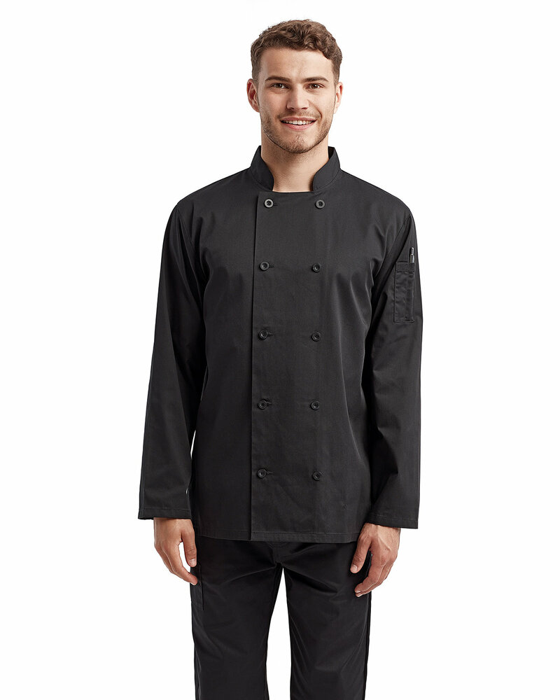 artisan collection by reprime rp657 unisex long-sleeve sustainable chef's jacket Front Fullsize