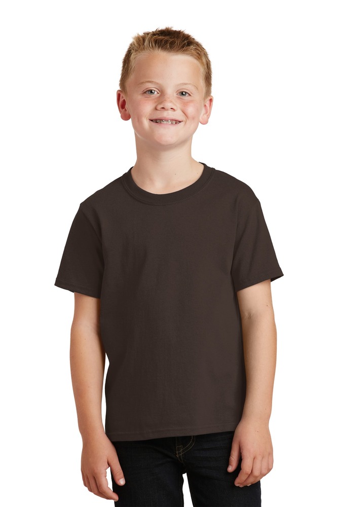 port & company pc54y youth core cotton tee Front Fullsize