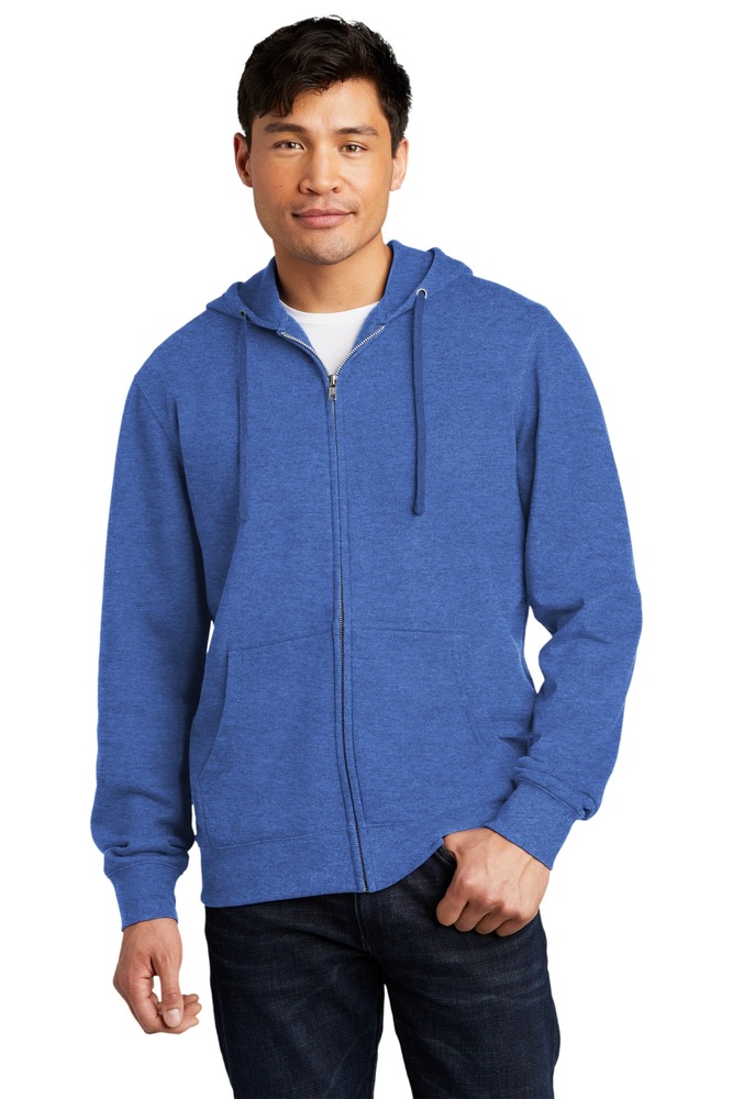 District DT6102 V.I.T. ™ Fleece Full-Zip Hoodie Front Fullsize"