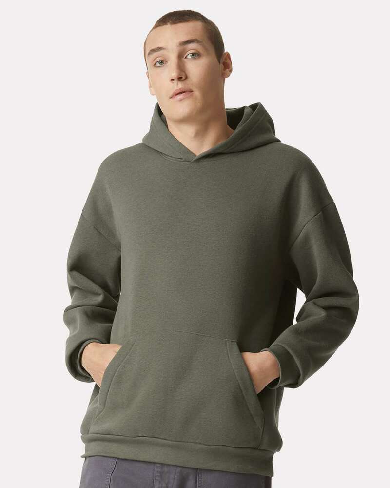 American Apparel RF498 Unisex ReFlex Fleece Pullover Hooded Sweatshirt Front Fullsize"