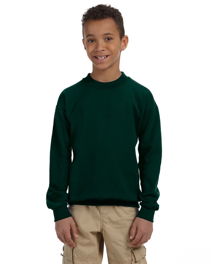 Gildan G180B Youth Heavy Blend™ 8 oz., 50/50 Fleece Crew Front Fullsize"