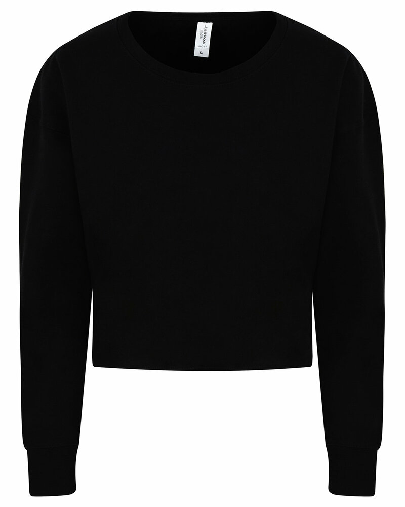 Just Hoods By AWDis JHA035 Ladies' Cropped Pullover Sweatshirt Front Fullsize"