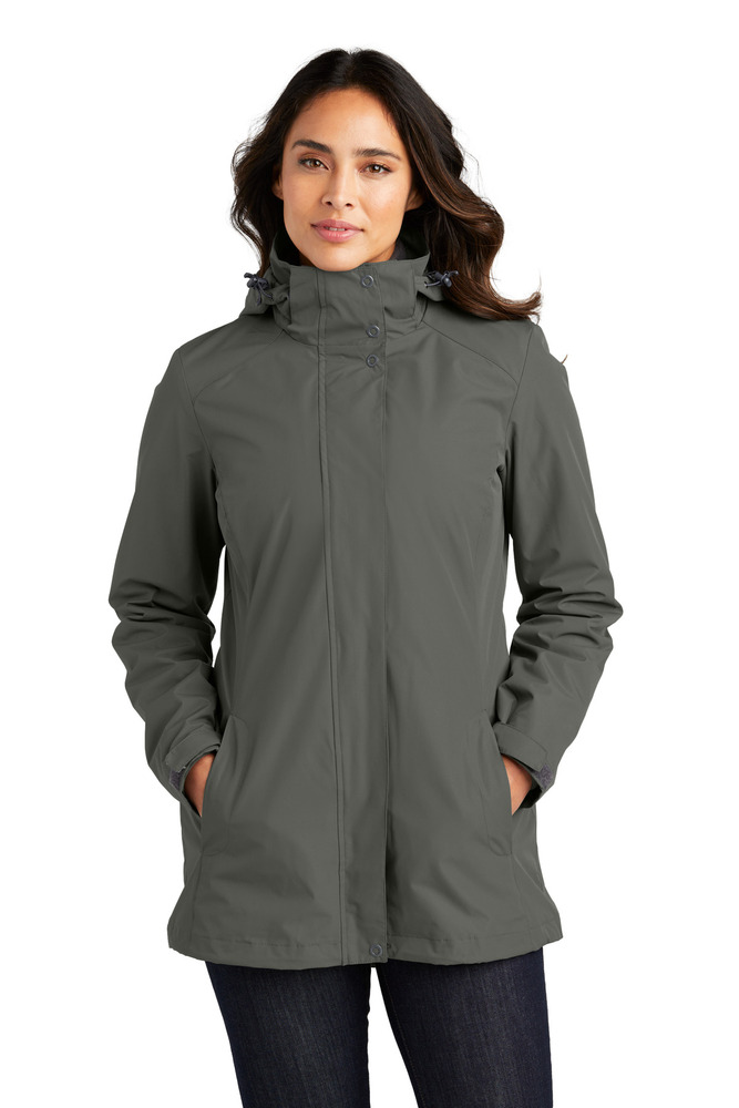 port authority l123 ladies all-weather 3-in-1 jacket Front Fullsize