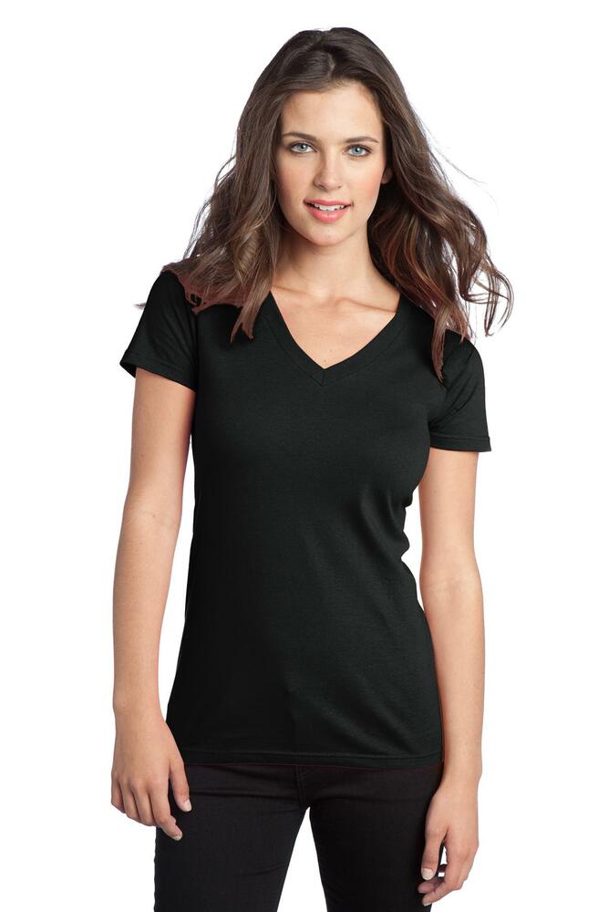 District DT5501 Juniors The Concert Tee ® V-Neck Front Fullsize"