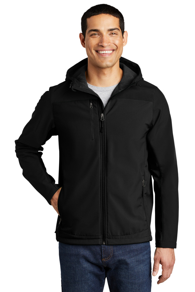 port authority j335 hooded core soft shell jacket Front Fullsize