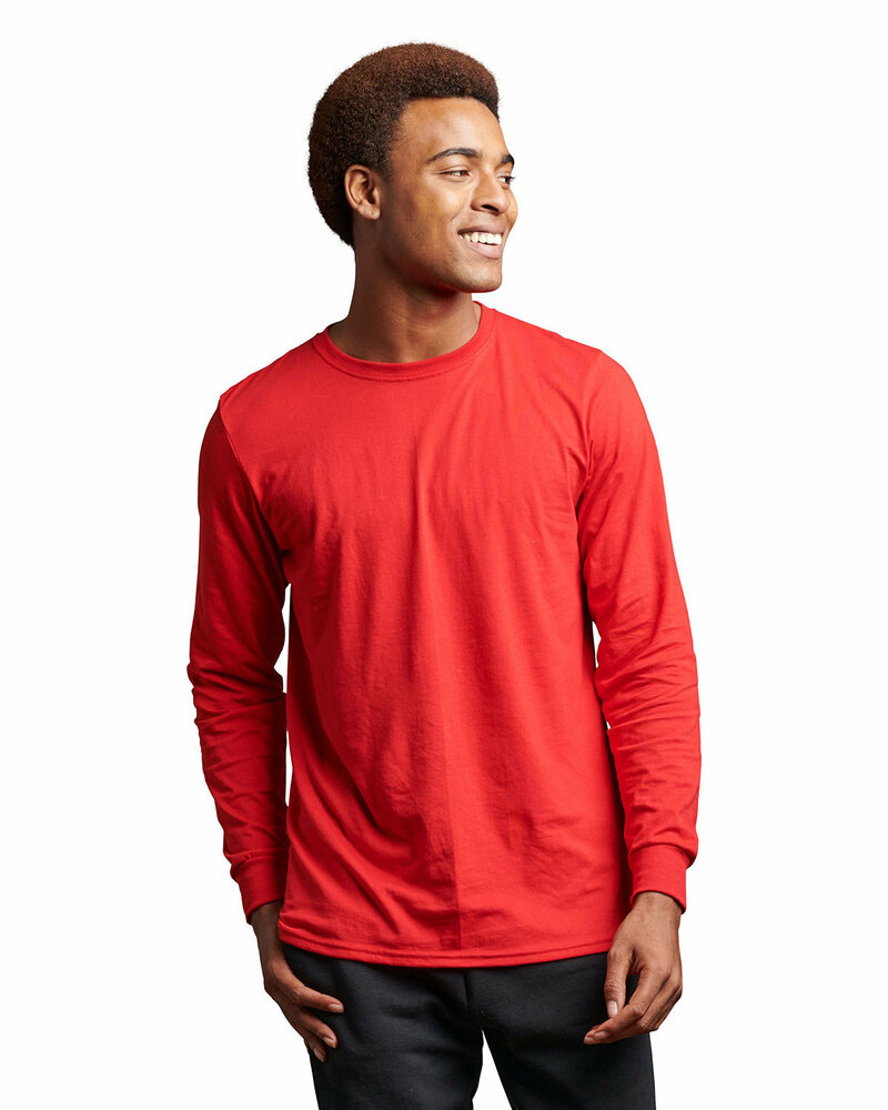 russell athletic 600lrus combed ringspun long sleeve t-shirt Front Fullsize