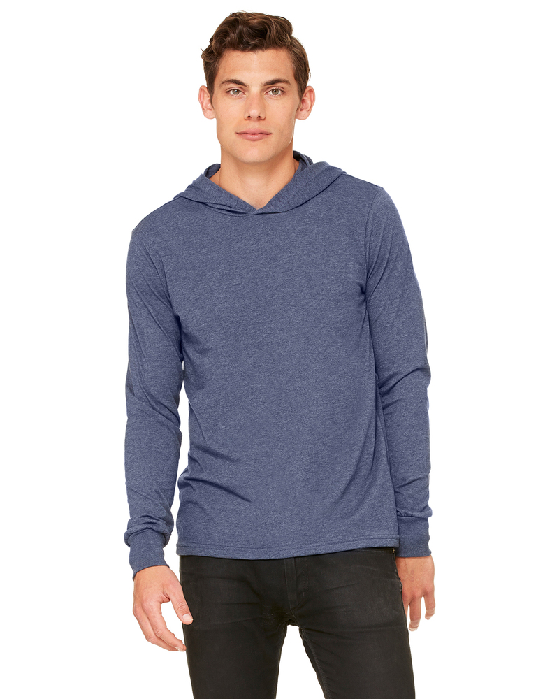 Bella + Canvas 3512 Unisex Jersey Long-Sleeve Hoodie Front Fullsize"