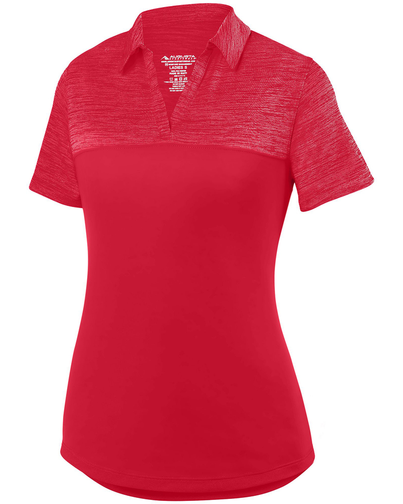 Augusta Sportswear 5413 Ladies Shadow Tonal Heather Polo Front Fullsize"