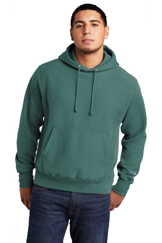 Champion GDS101 Reverse Weave ® Garment-Dyed Hooded Sweatshirt Front Fullsize"