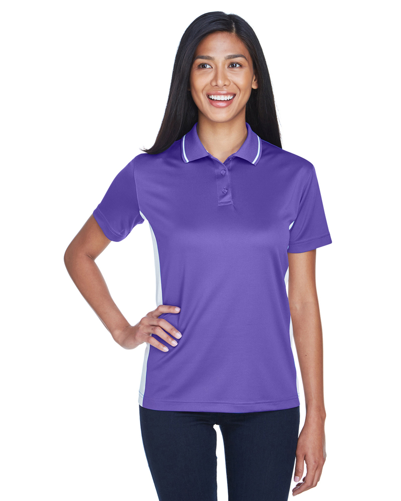 ultraclub 8406l ladies' cool & dry sport two-tone polo Front Fullsize