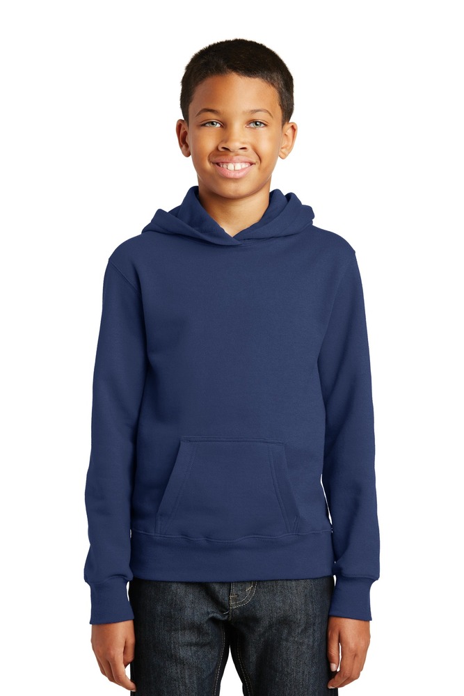 Port & Company PC850YH Youth Fan Favorite Fleece Pullover Hooded Sweatshirt Front Fullsize"