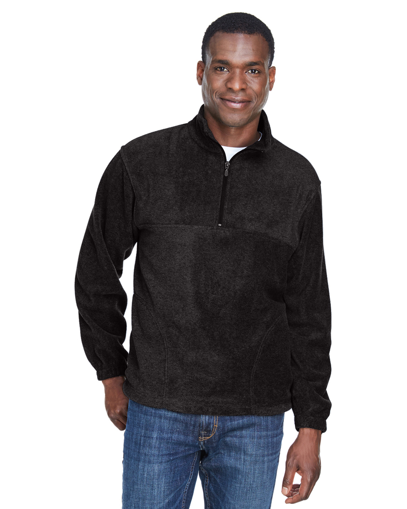 harriton m980 adult 8 oz. quarter-zip fleece pullover Front Fullsize