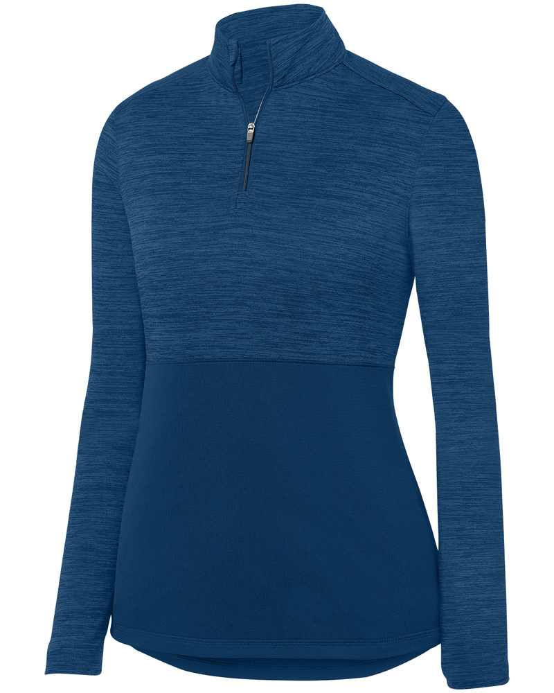 Augusta Sportswear 2909 Ladies Shadow Tonal Heather 1/4 Zip Pullover Front Fullsize"