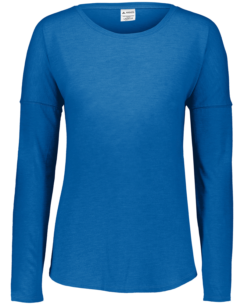 augusta sportswear ag3077 ladies lux tri-blend long sleeve tee Front Fullsize