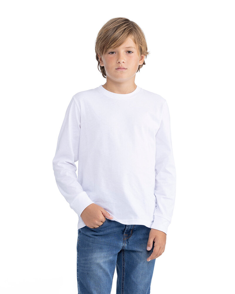 next level 3311nl youth cotton long sleeve t-shirt Front Fullsize