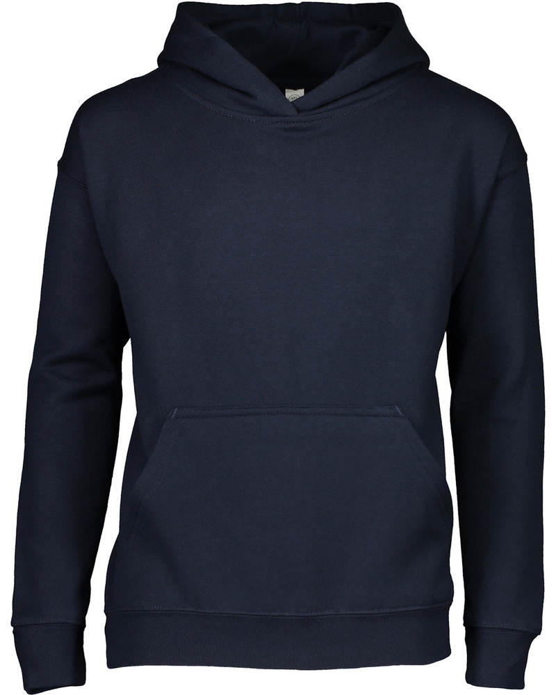 LAT 2296 Youth Fleece Hoodie Sweatshirt Front Fullsize"