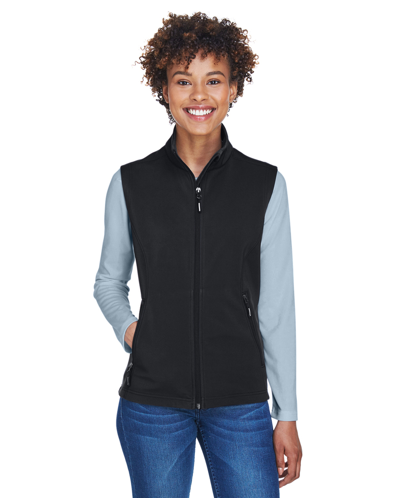 core365 ce701w ladies' cruise two-layer fleece bonded soft shell vest Front Fullsize