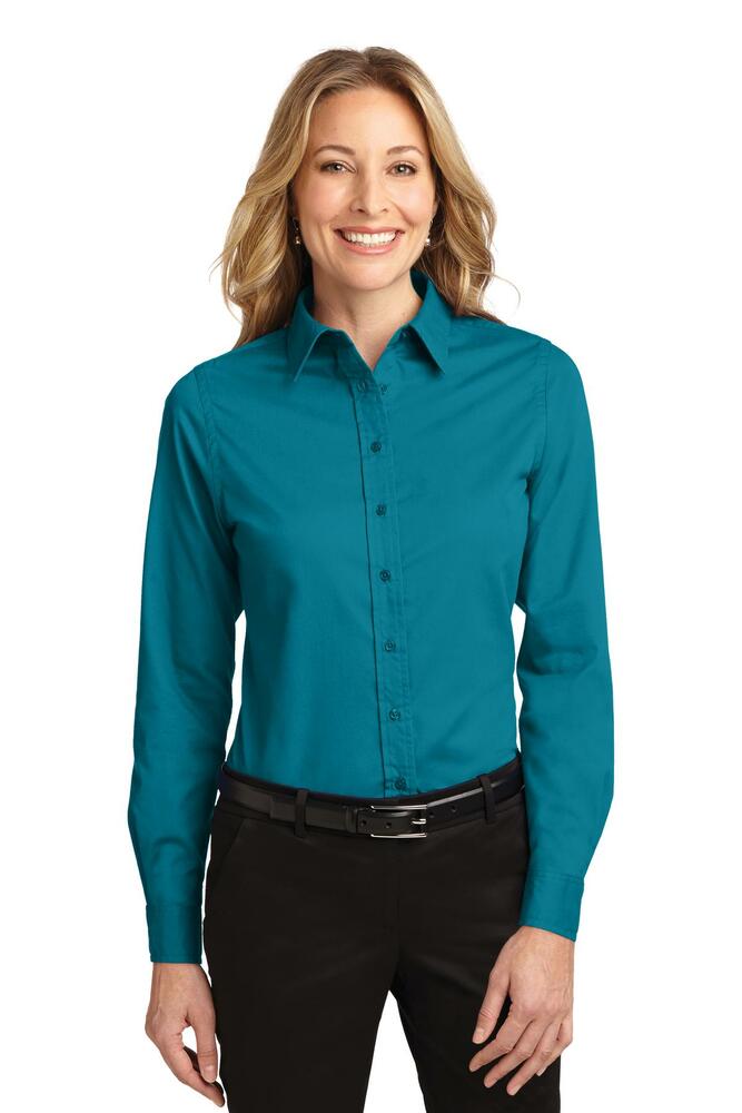 Port Authority L608 Ladies Long Sleeve Easy Care Shirt Front Fullsize"