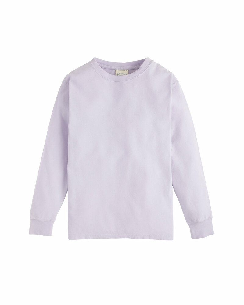 comfortwash by hanes gdh275 youth crew long-sleeve t-shirt Front Fullsize