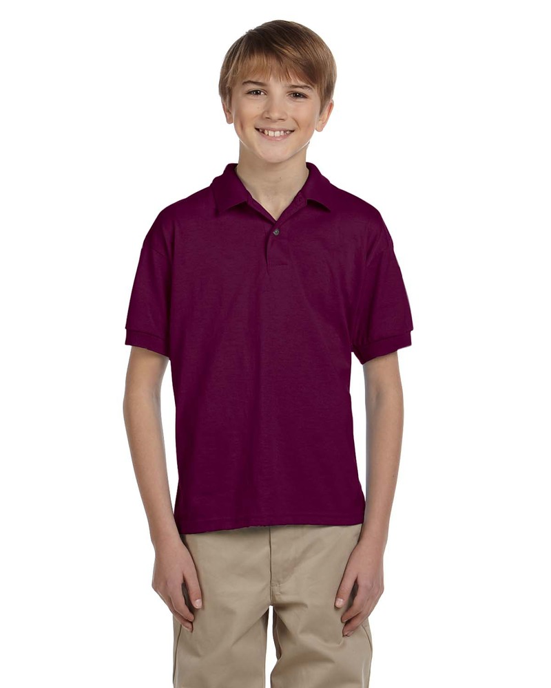 Gildan G880B Youth 6 oz., 50/50 Jersey Polo Front Fullsize"