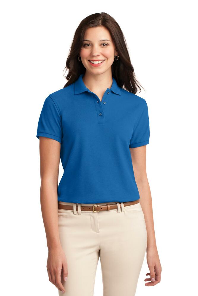 port authority l500 ladies silk touch™ polo Front Fullsize
