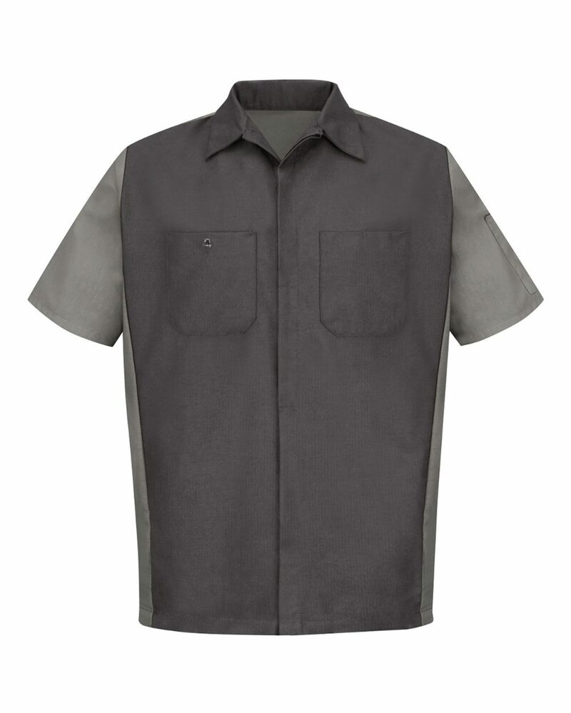 Red Kap SY20 Short Sleeve Ripstop Crew Shirt Front Fullsize"