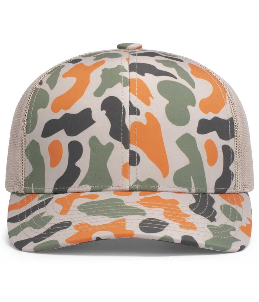Pacific Headwear P686 DUCK CAMO TRUCKER SNAPBACK CAP Front Fullsize"