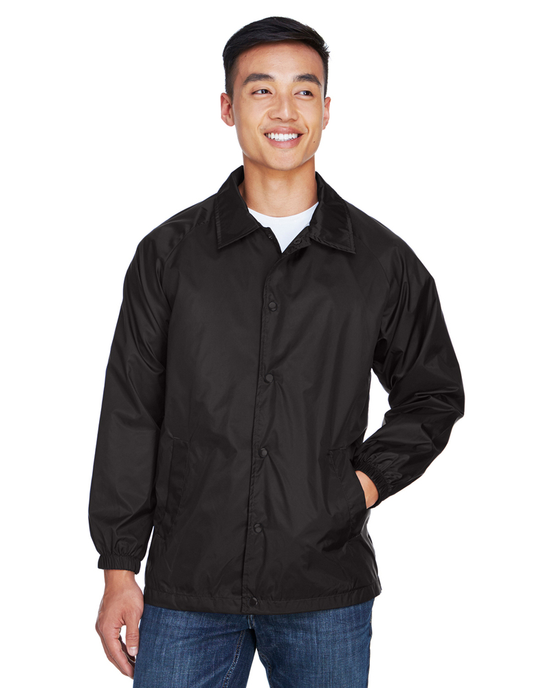 harriton m775 adult nylon staff jacket Front Fullsize