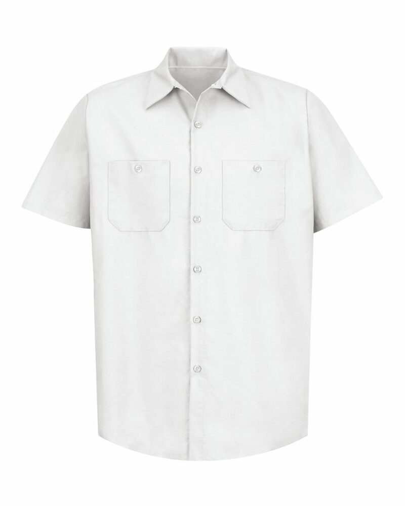 Red Kap SP24 Short Sleeve Industrial Work Shirt Front Fullsize"