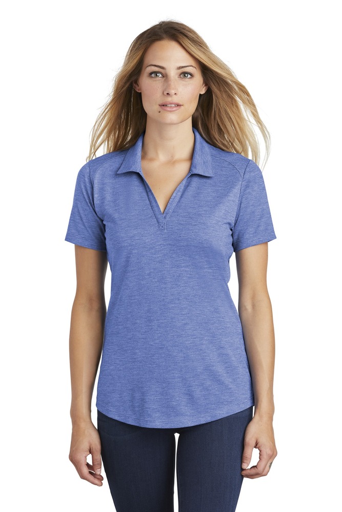 Sport-Tek LST405 Ladies PosiCharge ® Tri-Blend Wicking Polo Front Fullsize"