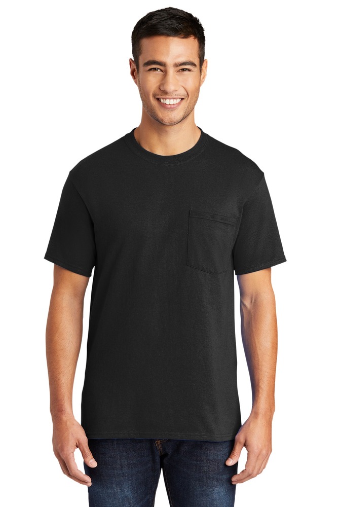 Port & Company PC55P Core Blend Pocket Tee Front Fullsize"
