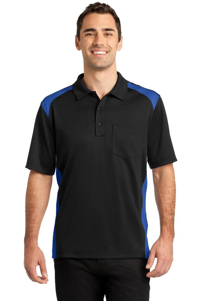 cornerstone cs416 select snag-proof two way colorblock pocket polo Front Fullsize