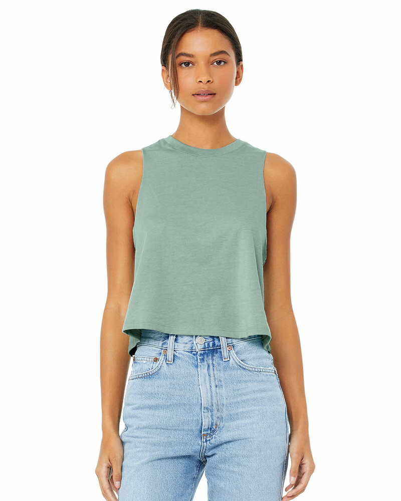 Bella + Canvas 6682 Ladies' Racerback Cropped Tank Front Fullsize"
