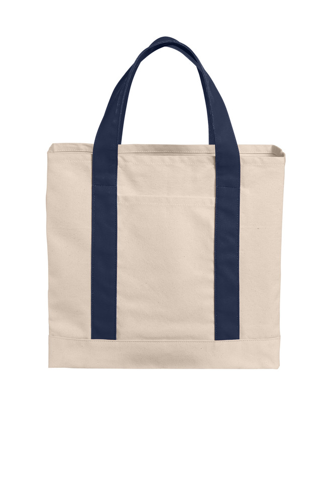 Port Authority BG429 Cotton Canvas Two-Tone Tote Front Fullsize"