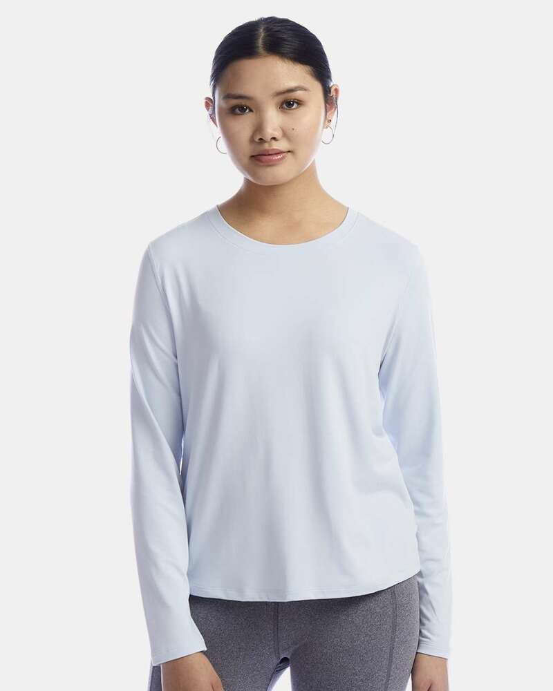 Champion CHP140 Ladies' Cutout Long Sleeve T-Shirt Front Fullsize"