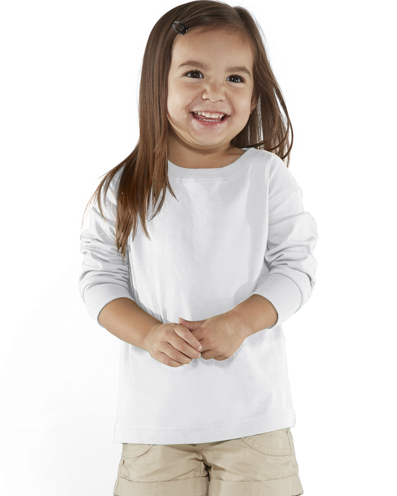 rabbit skins rs3302 toddler long-sleeve fine jersey t-shirt Front Fullsize