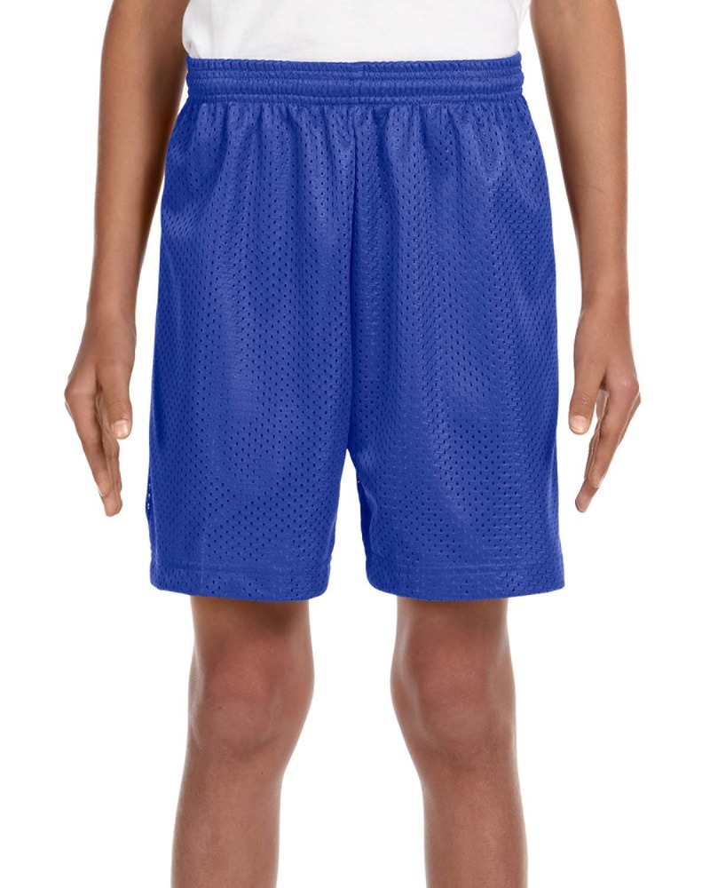 A4 NB5301 Youth Six Inch Inseam Mesh Short Front Fullsize"