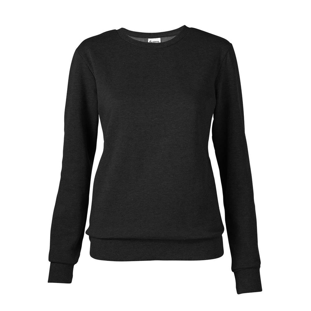 soffe 7332v women's core fleece crew sweatshirt Front Fullsize