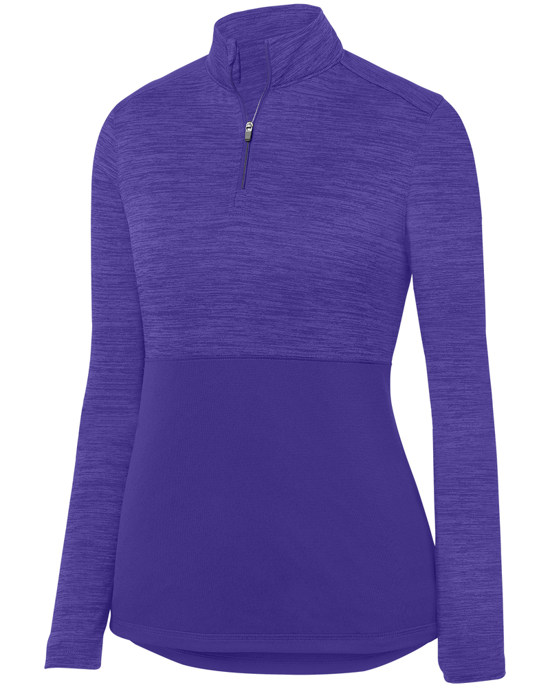 Augusta Sportswear 2909 Ladies Shadow Tonal Heather 1/4 Zip Pullover Front Fullsize"