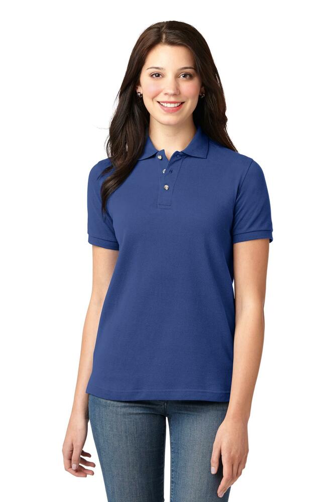 Port Authority L420 Ladies Heavyweight Cotton Pique Polo Front Fullsize"