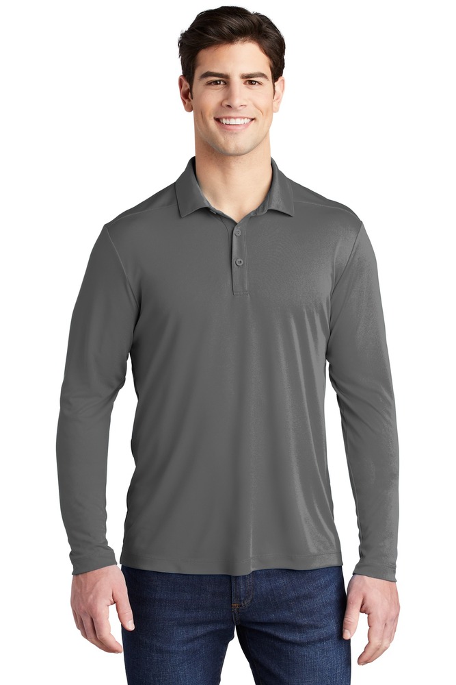 Sport-Tek ST520LS Posi-UV ™ Pro Long Sleeve Polo Front Fullsize"