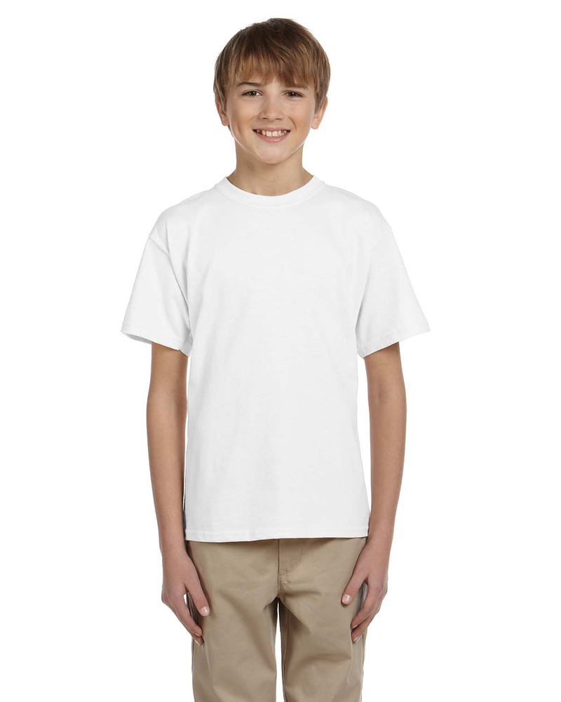 fruit of the loom 3931b youth hd cotton ™ 100% cotton t-shirt Front Fullsize