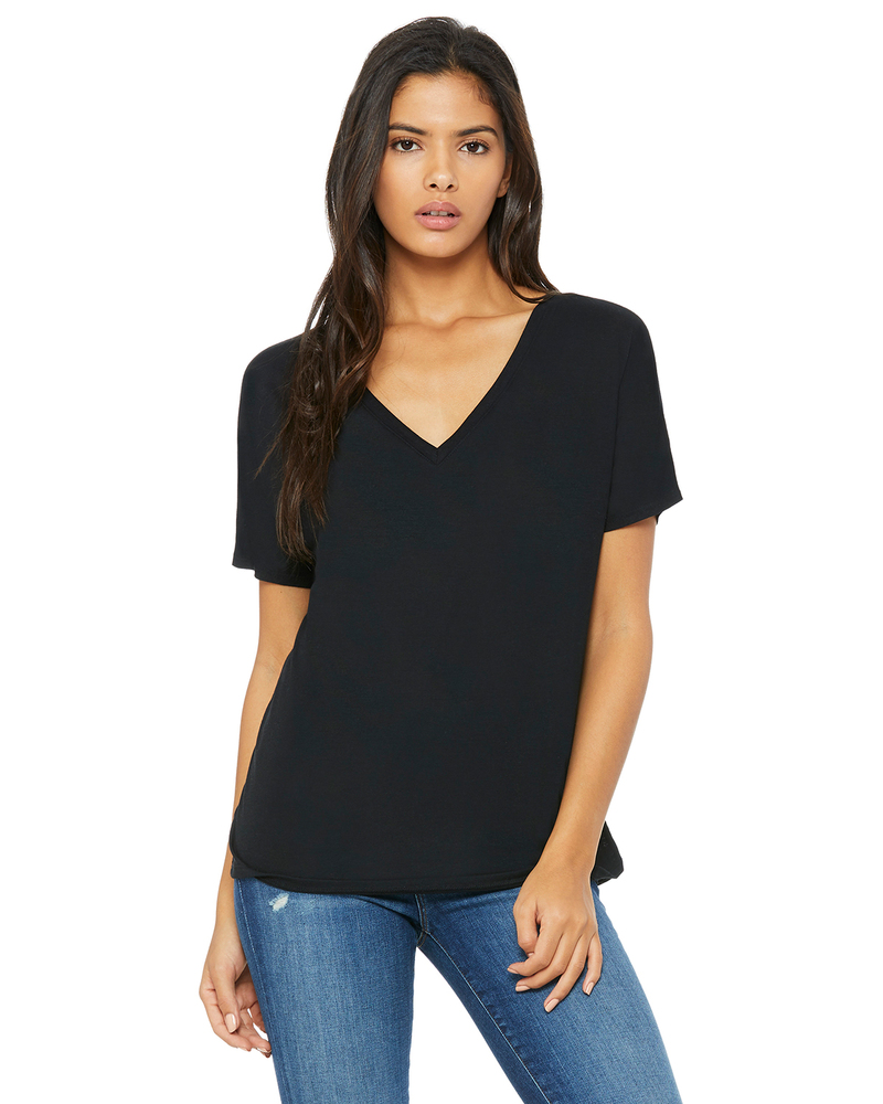 bella + canvas 8815 ladies' slouchy v-neck t-shirt Front Fullsize