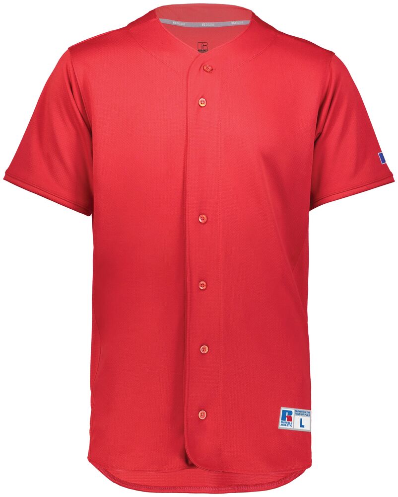 russell athletic 235jmm five tool full-button front baseball jersey Front Fullsize