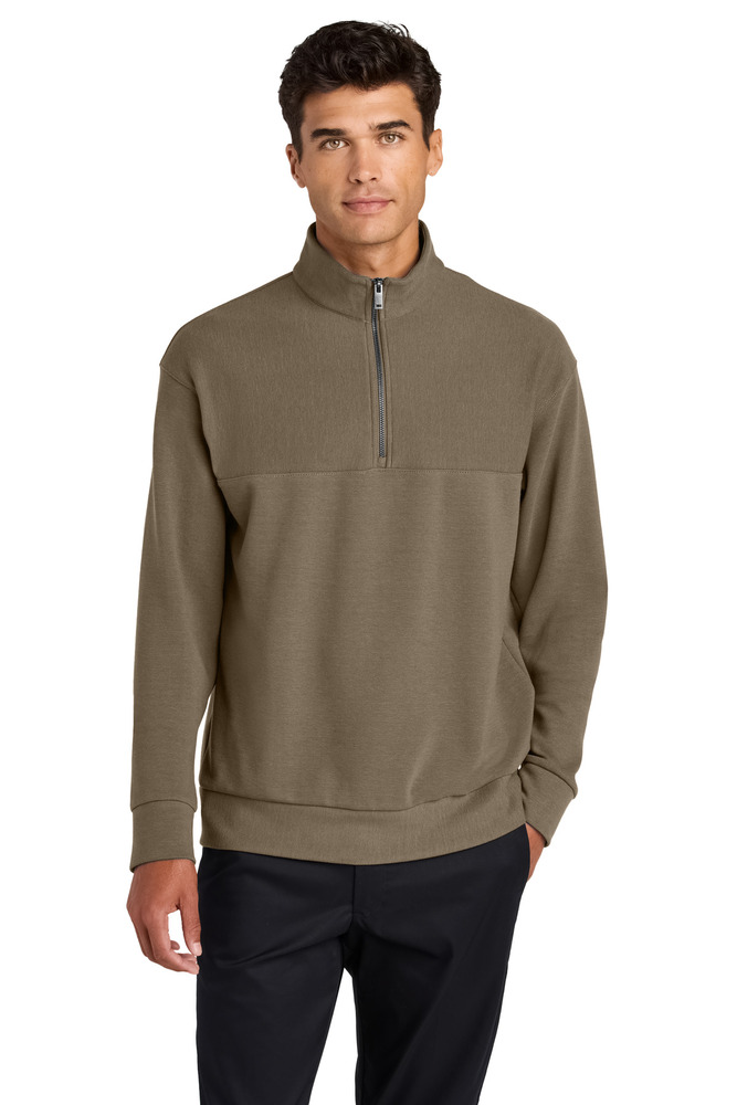 Mercer+Mettle MM3040 Linear Texture 1/4-Zip Front Fullsize"